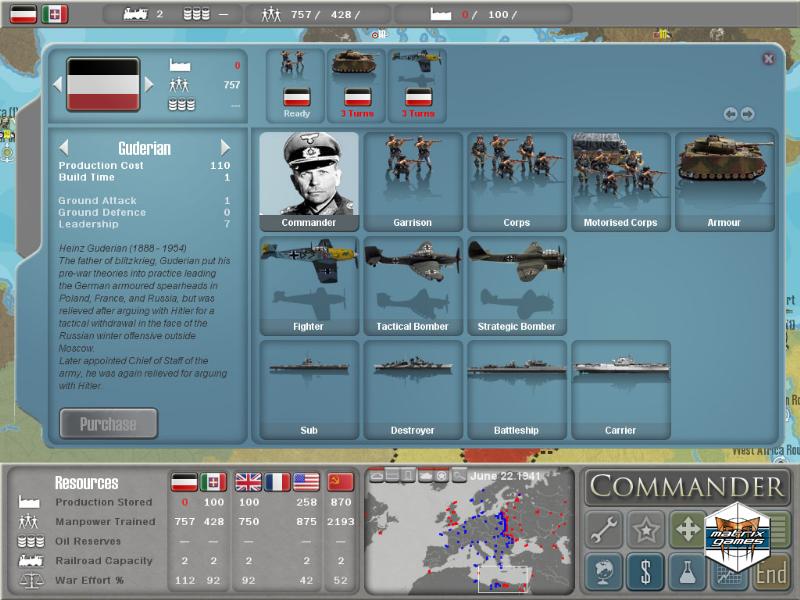 Commander: Europe at War Gold - Game - Matrix Games